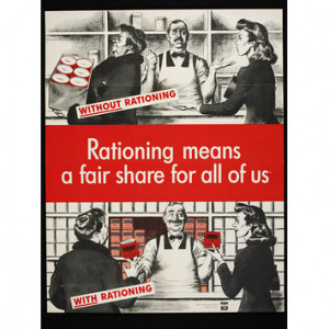 Poster - Rationing means a fair share for all of us
