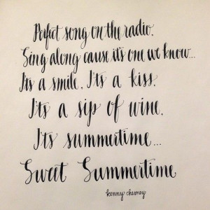 Kenny Chesney's Summertime lyrics