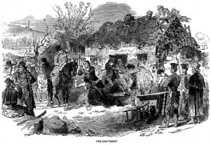 As the effects of the Potato Famine spread, Irish people were evicted ...