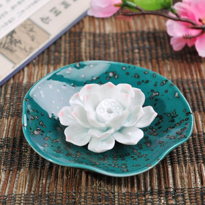incense stick holder one hole lotus flower white clay Ceramic Incense