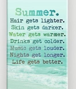 Best things about summer. But my skin don't get much darker.