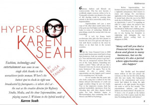 Full spread: Including heading, Pull quotes and body copy