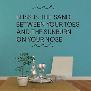 ... -Removable-Vinyl-Wall-Quotes-Decals-Art-Home-Decors-Bless-Is-The-Sand