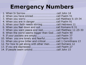 numbers when you have trouble !!!