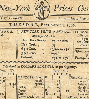 What were some of the earliest stocks traded in the US?