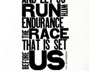 and white letterpress poster motivational running themed art black and ...