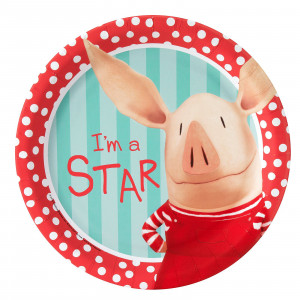Olivia the Pig 8 Pk Im a Star Party Paper Dinner Plates