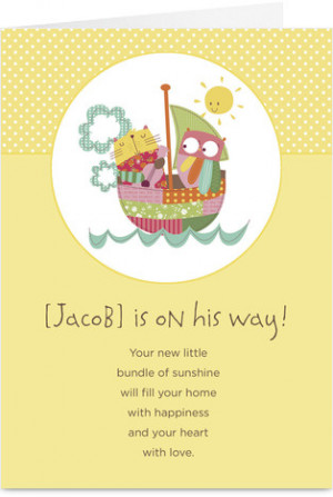 Baby Boat Baby Shower Greeting