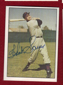 HANK SAUER Autograph Auto Chicago Cubs Signed on 1979 TCMA 1952 MVP
