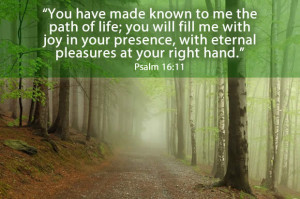 Psalm 16:11 — Thou wilt shew me the path of life: in thy presence is ...