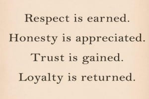 Quotes About Loyalty And Family Loyalty quote: respect is
