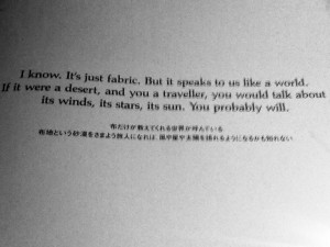 Art Spotting: Yohji Yamamoto Quotes