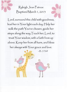 Baby Girl Baptism Gift, Christening Gift, Nursery Art, Personalized ...
