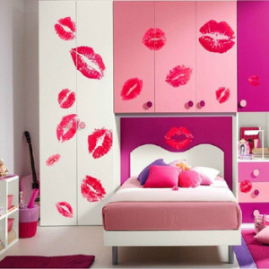 New Hot Lips Sticker For Bedroom Wall Decor & Transparent Edge Sexy ...