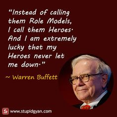 warren buffett quotes | Warren Buffett Quote on Role Models ...