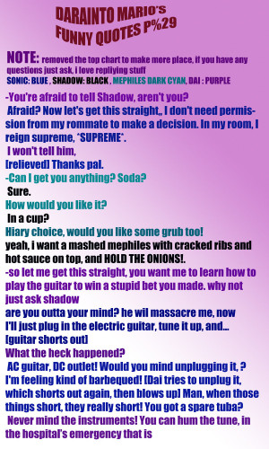 Funny Quotes Mario Sonic Supremesonrio