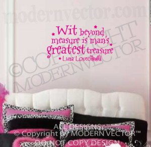 Details about LUNA LOVEGOOD Quote Harry Potter Vinyl Wall Decal WIT