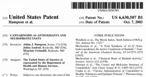 The patent claims exclusive rights on the use of cannabinoids for ...