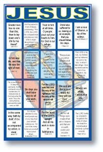 Jesus Bible Verses Bingo Game for Large Groups More