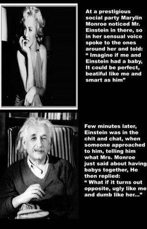 ... HOLLYWOOD PARTY - MARILYN MONROE & ALBERT EINSTEIN TRADE QUOTES