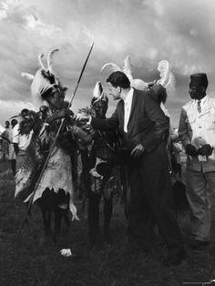 Evangelist Billy Graham with Native Luo 
