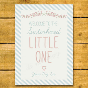 Big Sister Little Sister Quotes Sorority little sister print