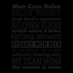 Man Cave Rules Wall Quotes™ Decal