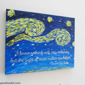 Inspirational Quotes Vincent Van Gogh Starry Night Style Abstract ...