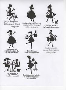 Creative-Expressions-Pre-Cut-Rubber-Stamps-FEMALE-QUOTES-Girl-Lady