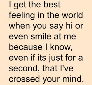 ... Get The Best Feeling In The World When You Say Hello Quote Cute One