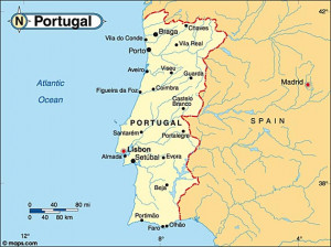 Portugal Country Location Map