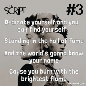 hall of fame the script quotes LyricArt for