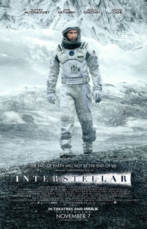 see a poster with matthew mcconaughey in a space suit