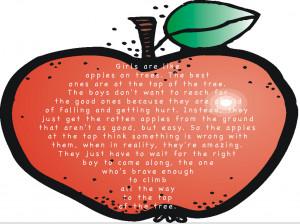 Girls Are Like The Apples on a Tree QUOTE
