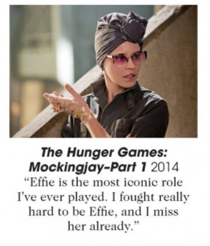 there is a new still tiny still of effie in mockingjay pt 1 from elle ...