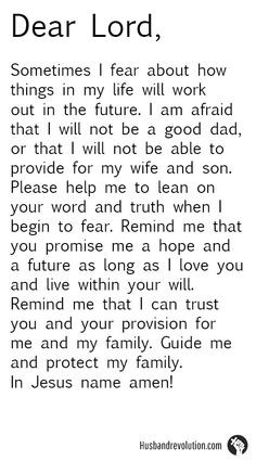 Fear For The Future --- Dear Lord, Sometimes I fear about how things ...