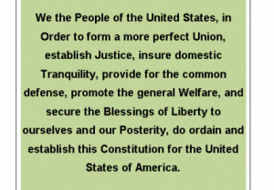 The Preamble Of The Constitution Goals
