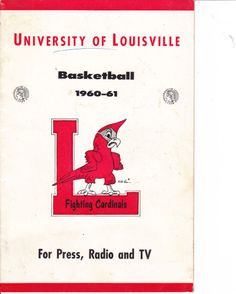 Rare 1960-61 University of Louisville Basketball Fighting Cardinals ...