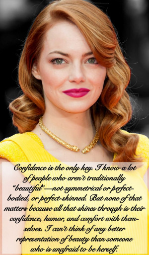Emma Stone Quotes Cupcake Emma stone quote about beauty and confidence ...