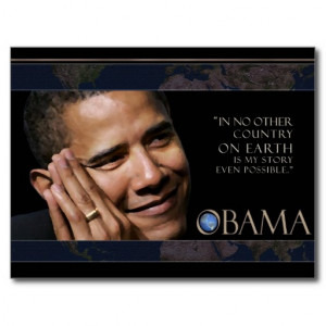 Obama Inspirational Quote Postcard