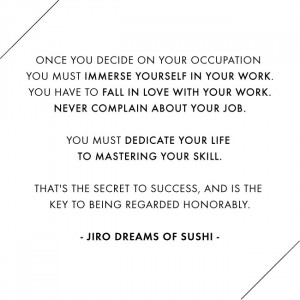 Jiro Dreams of Sushi / Design by Jennifer Chong