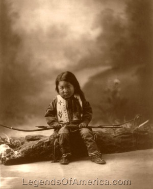 John Lone Bull, Sioux boy, 1900