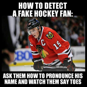 hockey fan how to detect a fake hockey fan