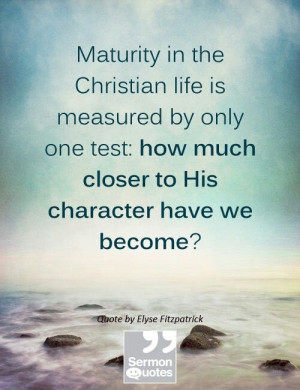 Christian maturity...