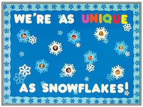 We're As Unique As Snowflakes Winter Bulletin Board Idea