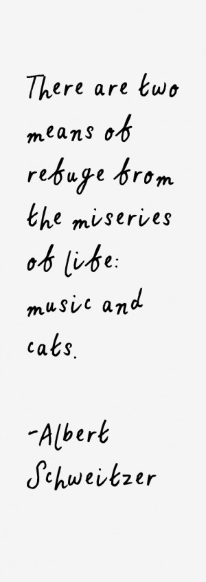 There are two means of refuge from the miseries of life: music and ...