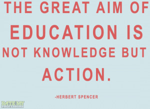 ... knowledge but action.