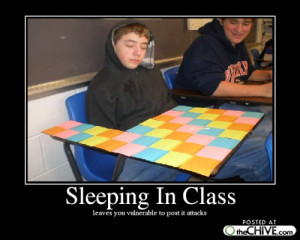 Funny Student Sleeping In Class