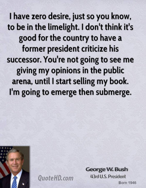 ... , until I start selling my book. I'm going to emerge then submerge