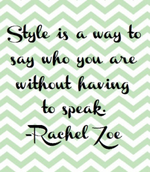 ... personal style? How do you differentiate your personal style from the